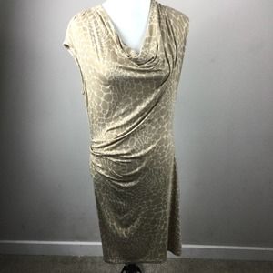 Michael Kors Tan Animal Print Dress
